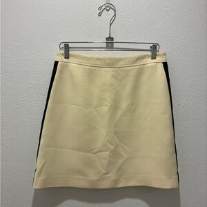 Burberry Cream Mini Skirt with Black Sides